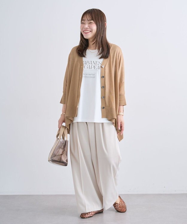 Green Parks ボックスゆったりカーディガン Beige