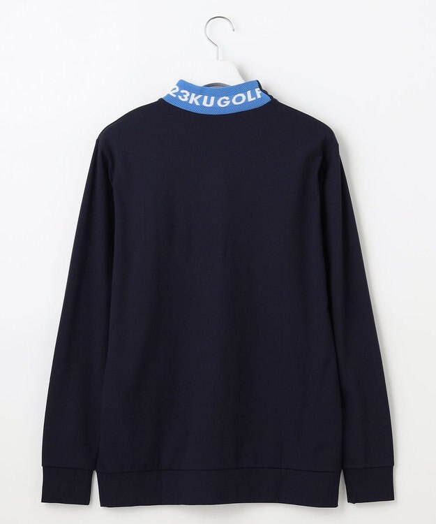 23区GOLF 【MEN】【吸水速乾/UVカット】スポーティ モックネックシャツ ネイビー系