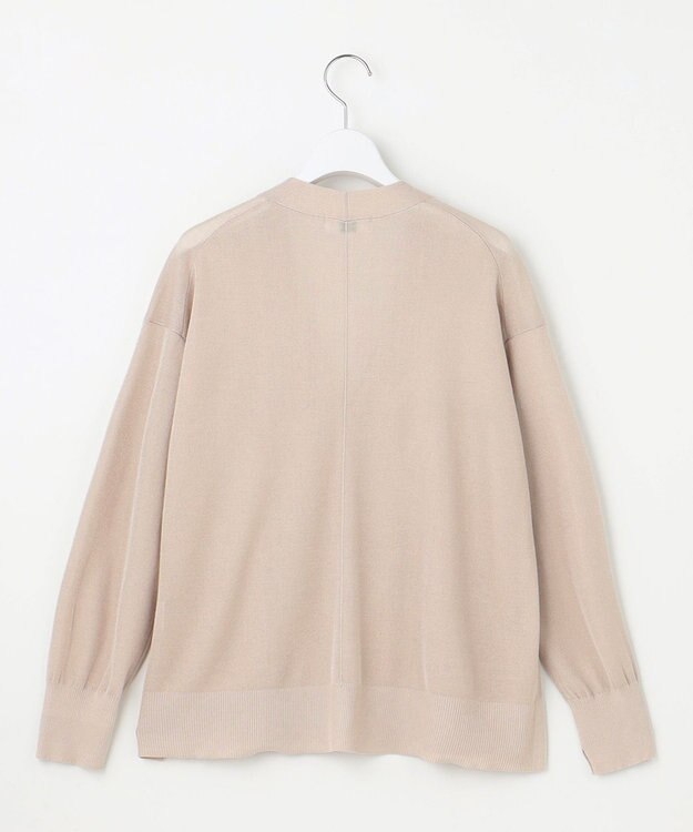 J.PRESS LADIES S 【洗える】Vis/Peスパーク ニット カーディガン ベージュ系