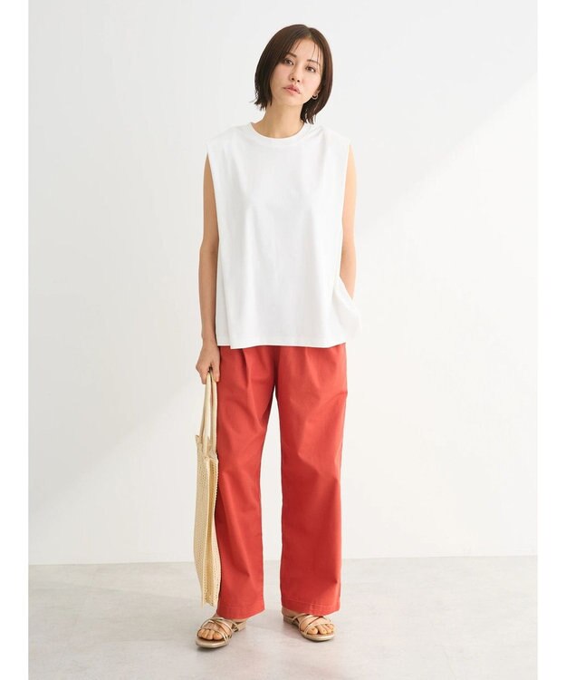 Green Parks ・ＳＵＧＡＲＳＰＯＯＮ【ＣＯＯＬ】タックノースリーブＴＥＥ Off White