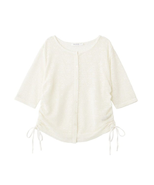 AMERICAN HOLIC レース5分袖カーディガン Off White