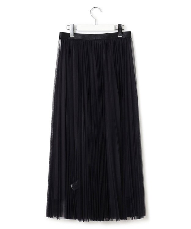 23区 S 【洗える】チュール プリーツ スカート ネイビー系