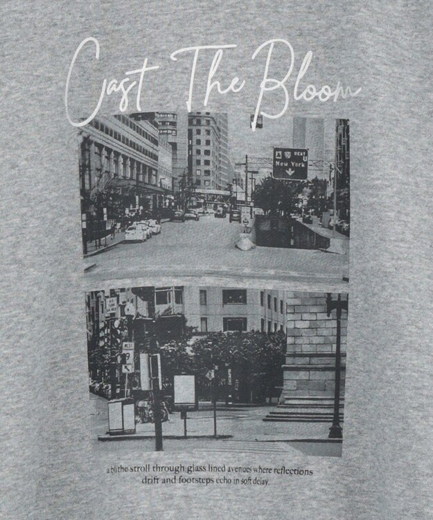 Green Parks オーバーサイズロゴ裏毛プルオーバー Gray Mixture