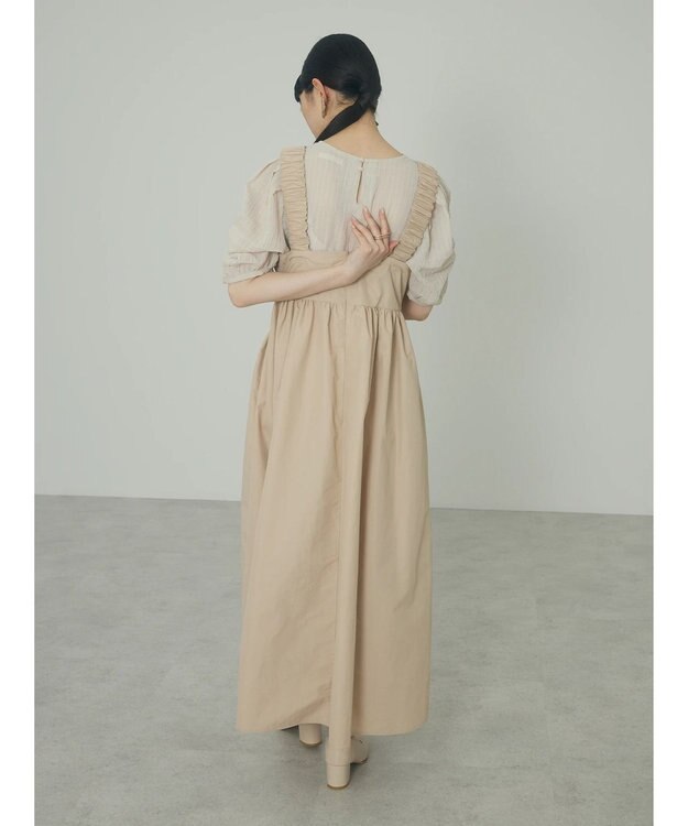 Green Parks ａ．肩ひもギャザーノースリワンピース Beige