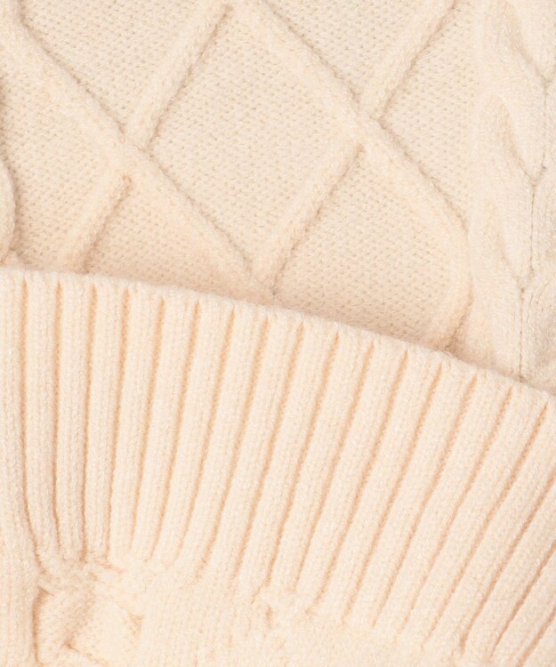 ANY SIS S 【2SET】クロップドニットセット ワンピース ブラック×アイボリー