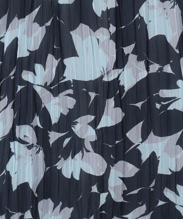 23区 【洗える】Ratti シャドーフラワープリント スカート ネイビープリント