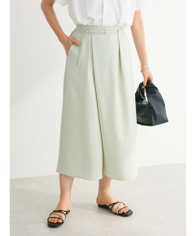 Green Parks 接触冷感　ベルト付ガウチョパンツ Mint