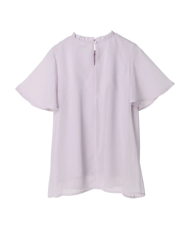 earth music&ecology マジョリカプリーツ半袖ブラウス Pink