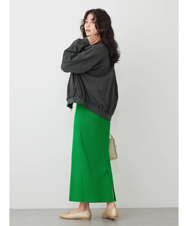 AMERICAN HOLIC 針抜きテレコタイトスカート Black