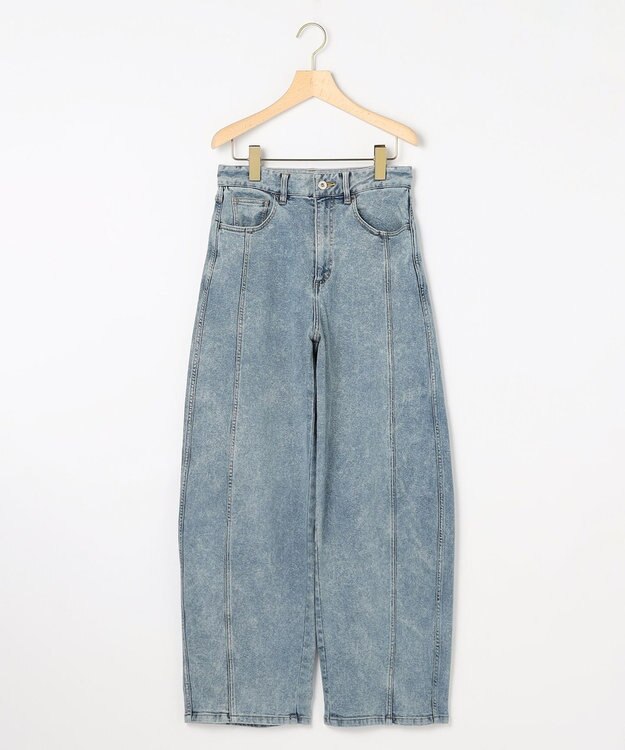 組曲 L 【加藤ローサさん着用】ライトデニムカーブパンツ ブルー系