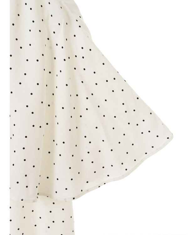 earth music&ecology ケープカラーブラウス Dot