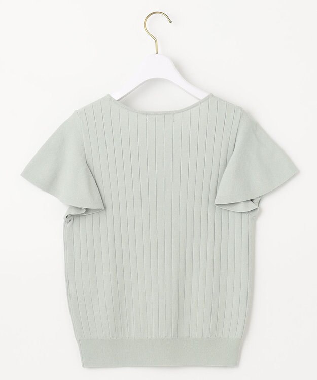 ANY SIS S 【洗える】パール調ポイントフレアスリーブ ニット ミント