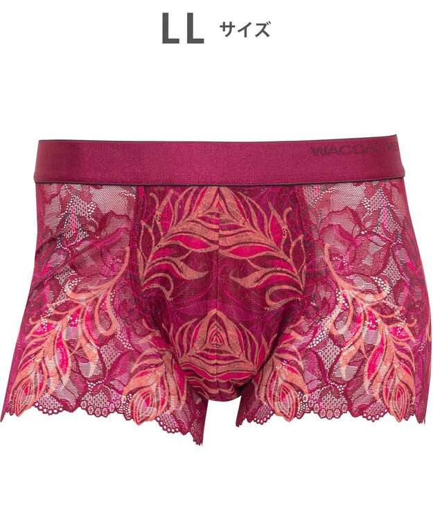 WACOAL MEN WACOAL MEN 【レースボクサー】 ボクサーパンツ フロント快適グラマラス 通気性 スカラ始末(裾部分) 前閉じ レース 下着 メンズ WT3826 /ワコールメン レッド