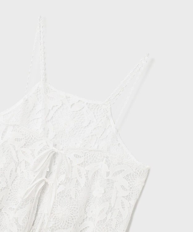 GRACE CONTINENTAL フラワーレースキャミソール ホワイト