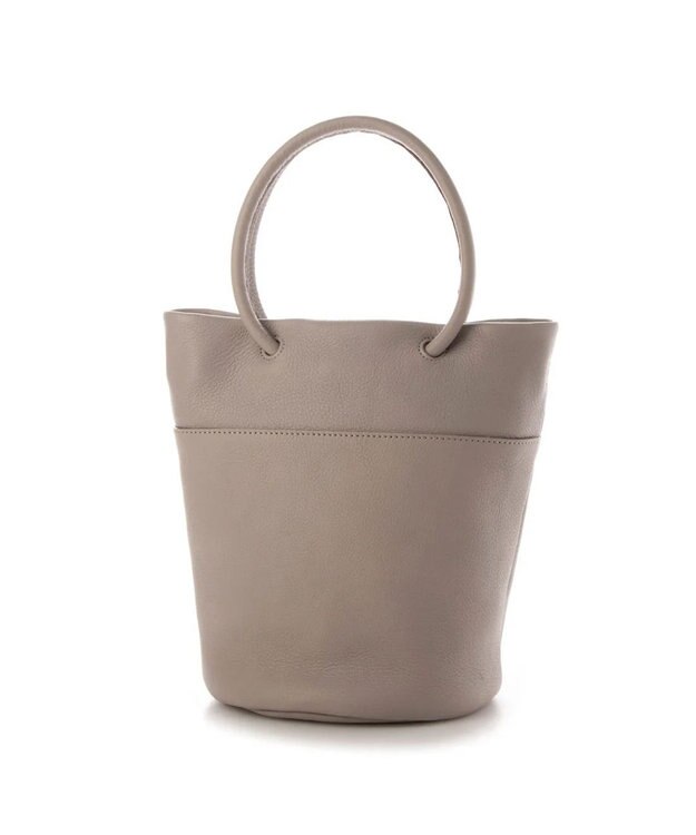 UNBILLION 【テレビ ドラマ着用アイテム】ペルケ perche / 姫路レザー丸手ハンドル2wayバケツバッグ ライトグレー