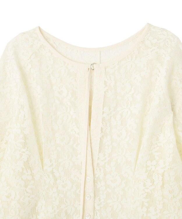 Green Parks メッシュレースタック入りプルオーバー Ivory