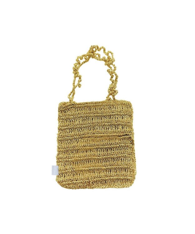 ROOTOTE 1090【手編みカゴバッグ風】SC.ベビールー.クロッシュメタリック-A 01：ゴールド