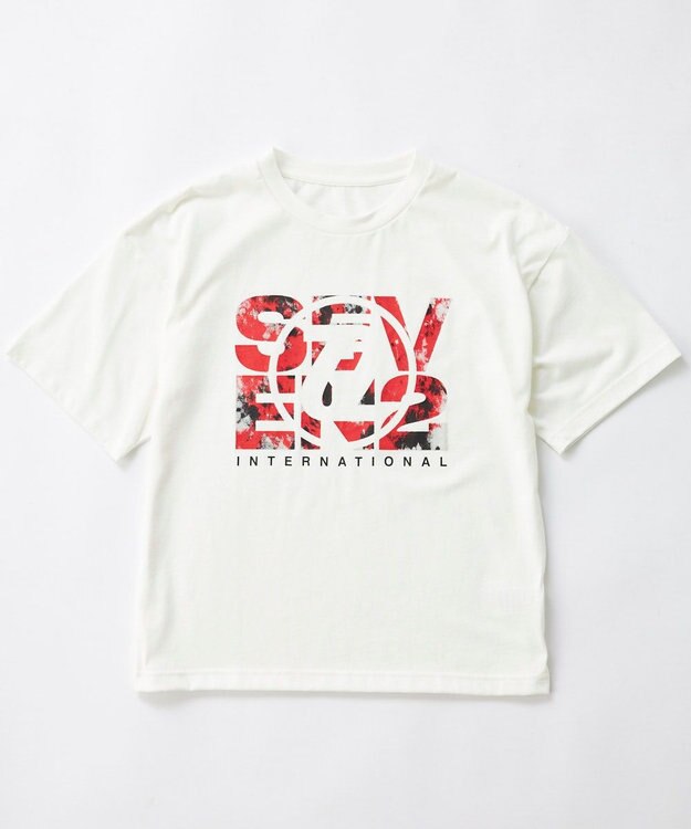 OP／FILA 【SEVEN2】ロゴモチーフデザイン半袖Tシャツ ホワイト