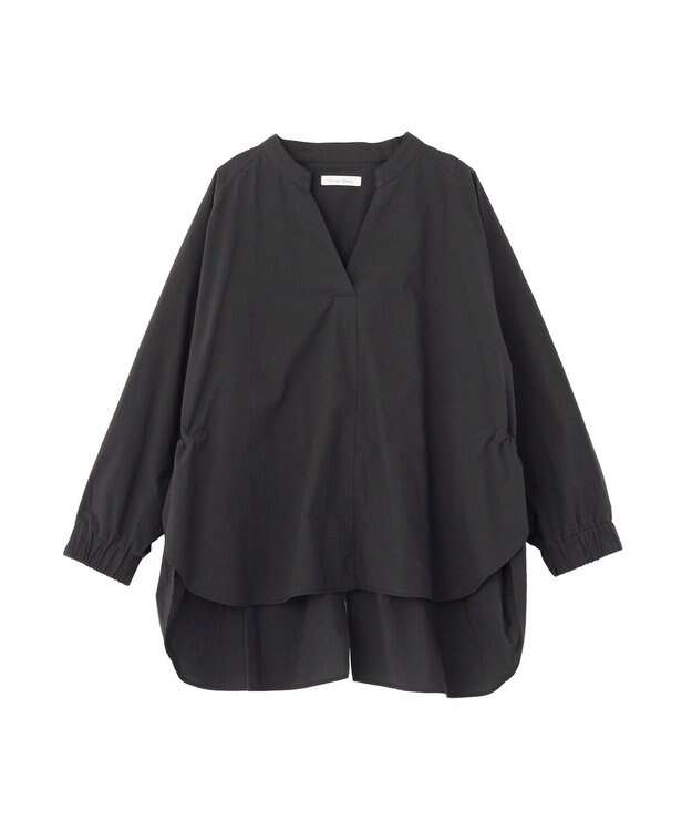 Green Parks スキッパーブラウス Black