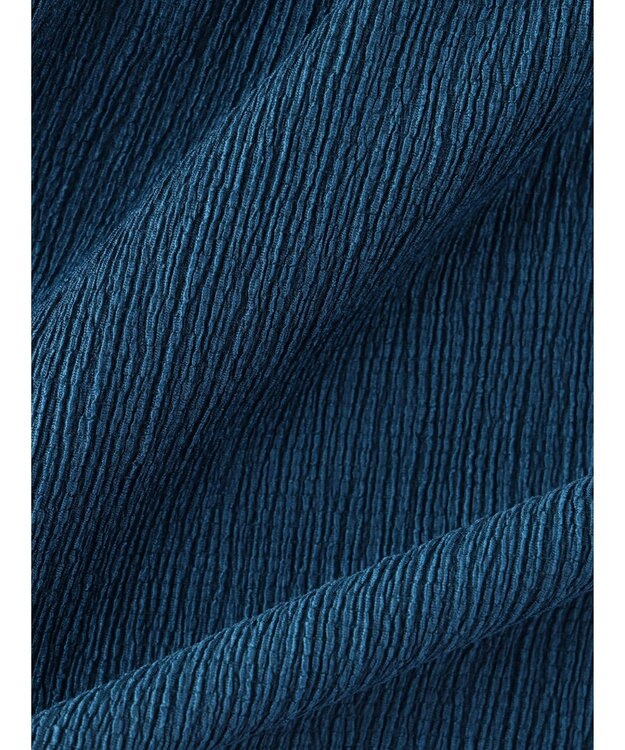 Green Parks ５分袖スキッパーカットチュニック Blue