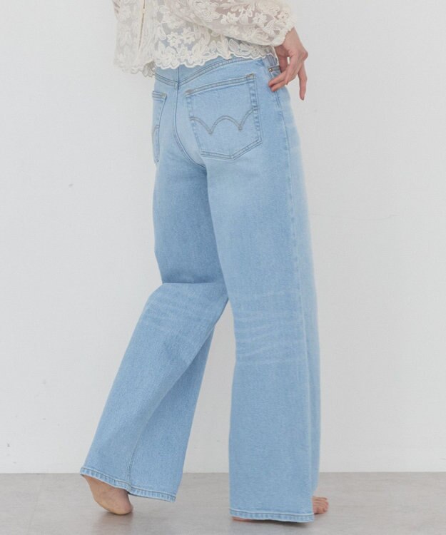 AMERICAN HOLIC 【EDWIN別注】ワイドデニム Light Indigo