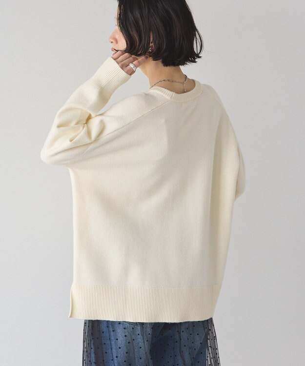 AMERICAN HOLIC バイパチラグランニットプルオーバー Ivory