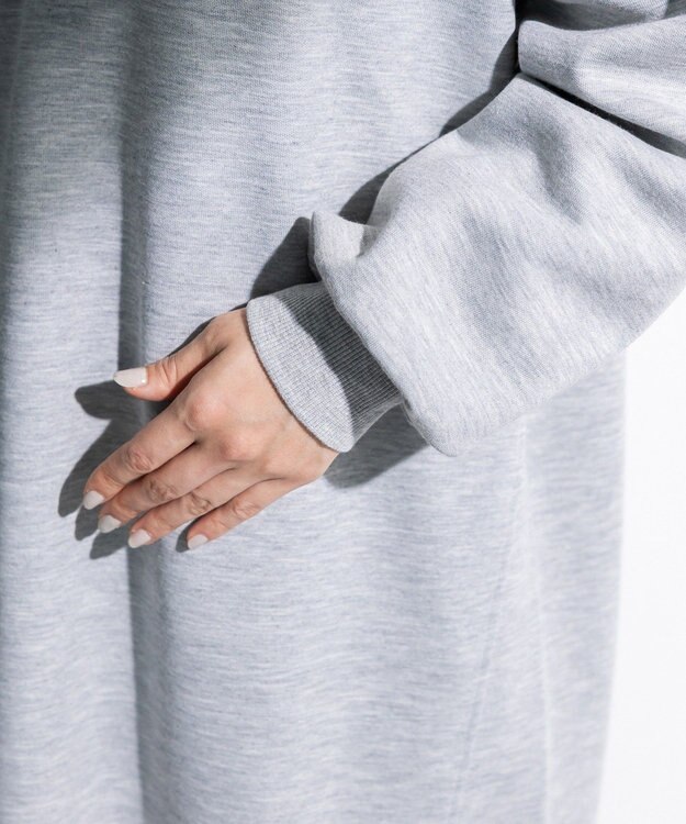 Green Parks ポロ衿ハーフＺＩＰカットワンピース Gray Mixture