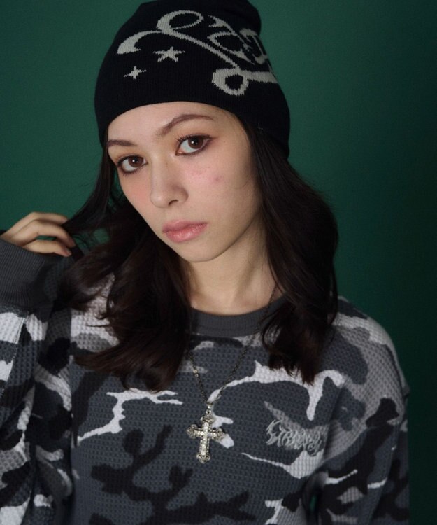 WEGO 【ユニセックス着用ITEM】ワッフルロゴT（長袖） 柄1