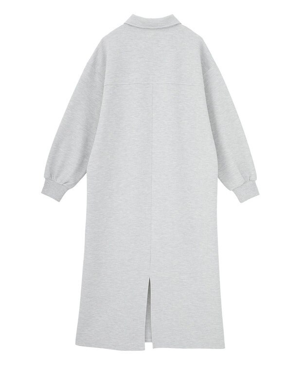 Green Parks ポロ衿ハーフＺＩＰカットワンピース Gray Mixture