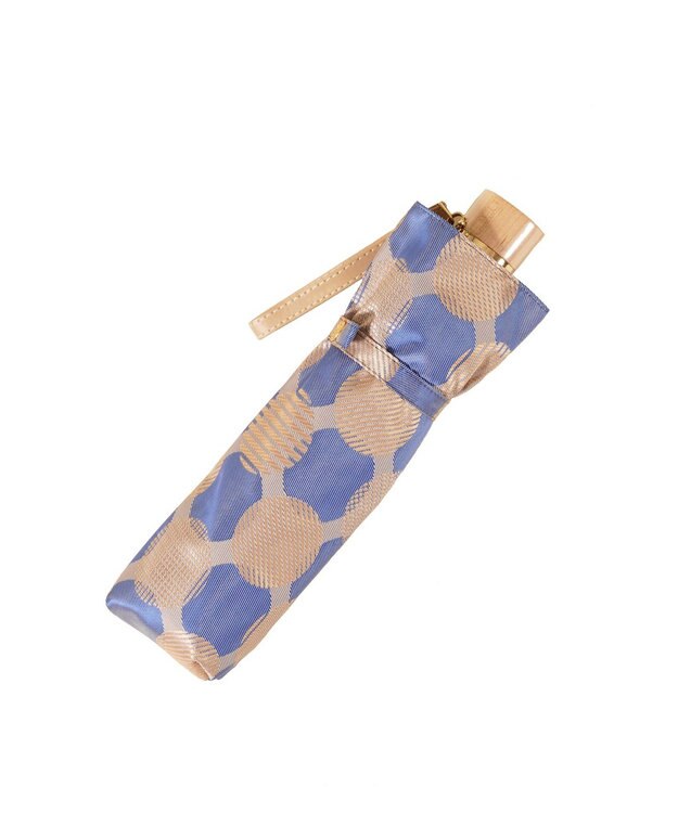 槇田商店 ノルディック ドットコラージュ ブルー 折りたたみ傘