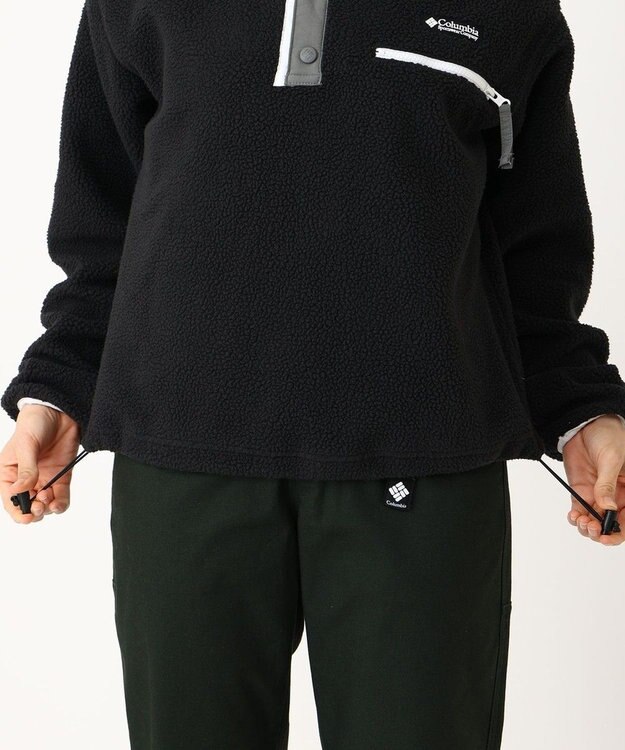 Columbia Columbia/ ウィメンズヘルベチアII クロップドハーフスナップフリース /コロンビア Black