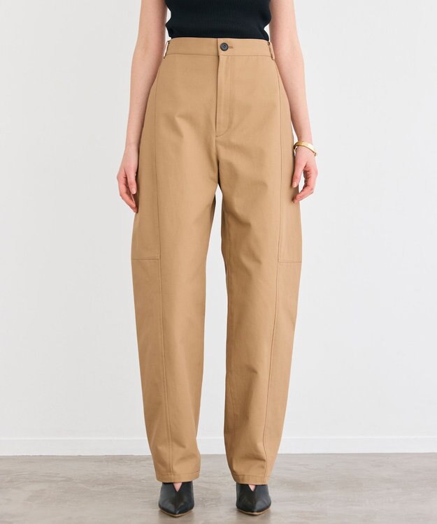 BEIGE， 【洗える】GAZANIA / コットンチノカービーパンツ Camel Beige