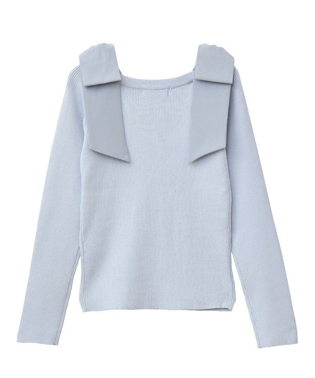 Green Parks ・ｓｗｉｎｇ　ｂｙ　ショルダーリボンプルオーバー Sax