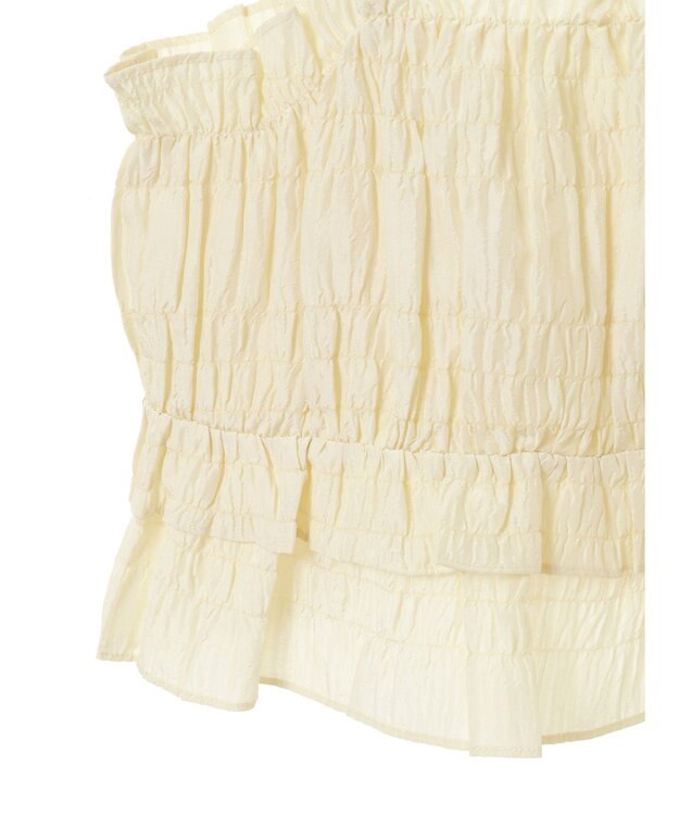 Green Parks シャーリングキャミビスチェ Ecru