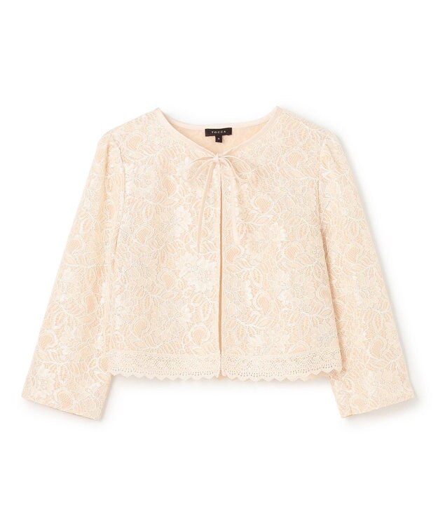 TOCCA TRANSPARENT LACE BOLERO ボレロ ベージュ系