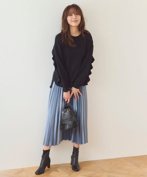 Feroux 【洗える】ダンボール プルオーバー ブラック系