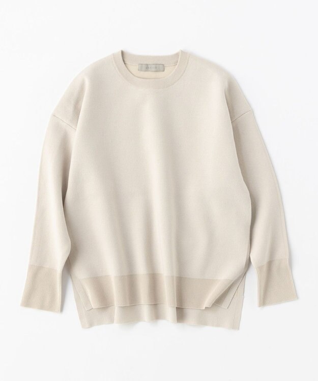 UNFILO 【洗える】スポンジ ニット プルオーバー グレージュ