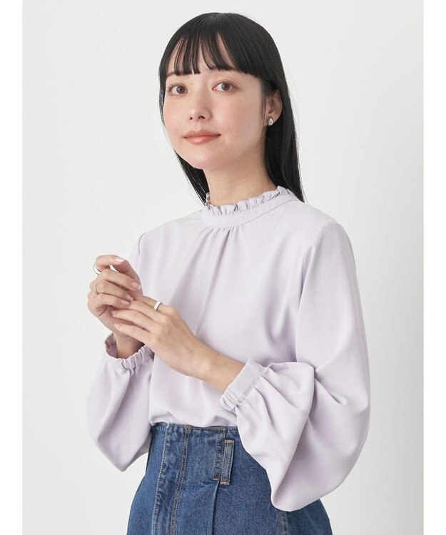 earth music&ecology ２ｗａｙフリルブラウス Light Pink