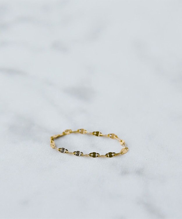 Phoebe 【K10】エクレアチェーンリング　ゴールド 3号/7号/11号/13号　BOX付き ゴールド