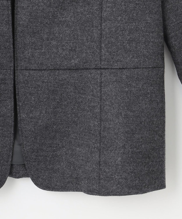 J.PRESS LADIES アクアレジェンドウールジャージー ノーカラー ジャケット ライトグレー系