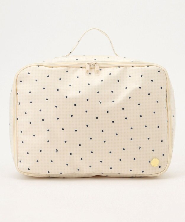 組曲 KIDS gingham K heart トラベルバッグM ベージュ系5