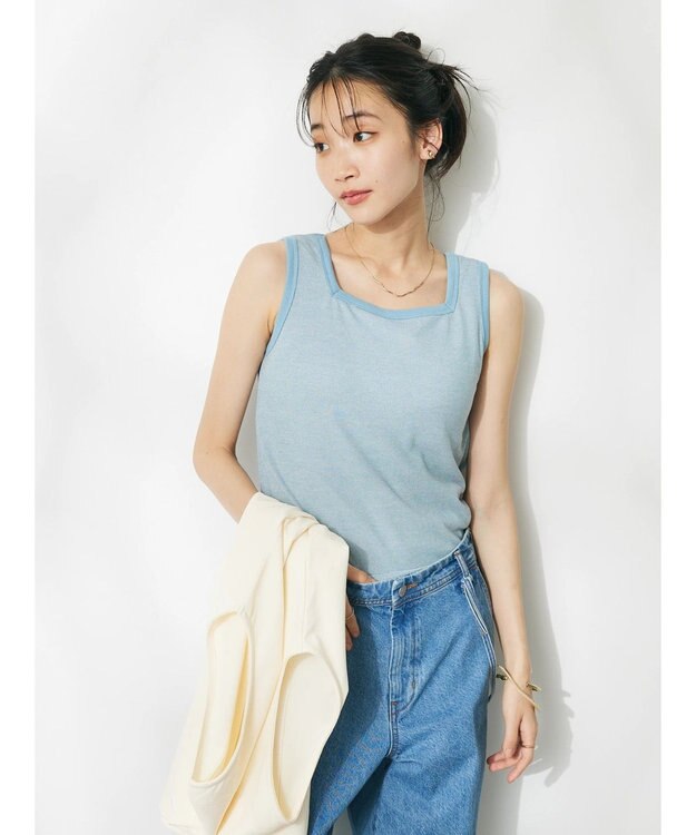 CRAFT STANDARD BOUTIQUE レトロ柄前後２ＷＡＹタンクトップ Blue