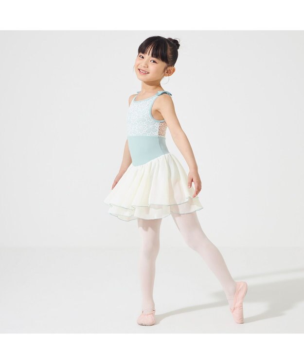 Chacott スカート付レオタード シーグリーン