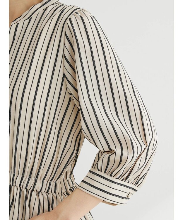 Green Parks ・ＥＬＥＮＣＡＲＥ　ＤＵＥ　ドビーストライプワンピ Beige