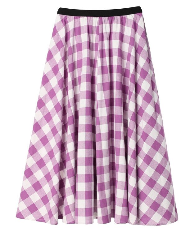Green Parks ・ｆｕｒｒｙ　ｒａｔｅ　ギンガムバイアススカート Purple