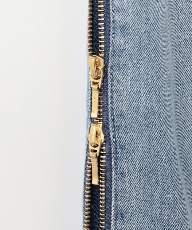 GRACE CONTINENTAL サイドジップデニムパンツ ブルー