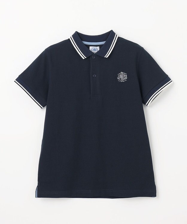 J.PRESS KIDS 【140-170cm】カノコ 半袖ポロシャツ ネイビー系