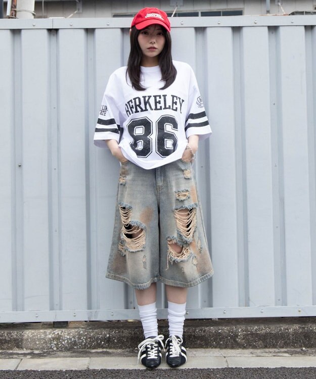WEGO 【ユニセックス着用ITEM/MLサイズ展開】ナンバリングT（SS） ホワイト