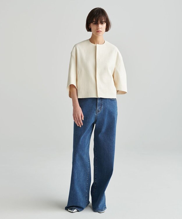 NAVE 【ReNAVE　洗える】ワイドストレッチデニム ブルー