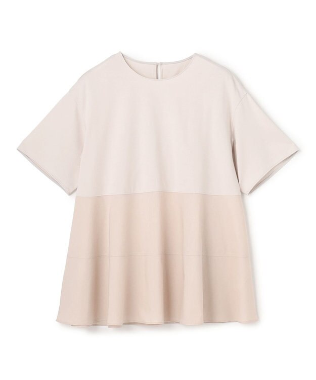 UNFILO BEAUTY FORM-T コンビティアード Ｔシャツ グレージュ